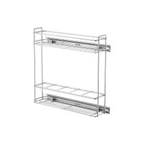 Porta Alimentos Deslizante Cromado Schmitt para Embutir em Porta de Cozinha Porta Alimentos Deslizante Cromado Schmitt para Embutir em Porta de Cozinha