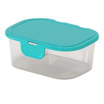 Porta Alimentos Multiuso Com Tampa Fixa 1000ml Pote Retangular Organizador Cozinha Resistente Porta Alimentos Multiuso Com Tampa Fixa 1000ml Pote Retangular Organizador Cozinha Resistente