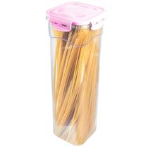 Porta Alimentos Pote 100% Hermético Veda Tampa Trava Conserva Cristal 1,5 Litros Macarrão Lig Brin