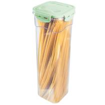 Porta Alimentos Pote 100% Hermético Veda Tampa Trava Conserva Cristal 1,5 Litros Macarrão Lig Brin