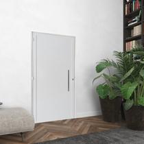 Porta Alumínio 80X210XCM Lambril com Puxador Hale Esquadrias Abertura Esquerda Branco Porta Alumínio 80X210XCM Lambril com Puxador Hale Esquadrias Abertura Esquerda Branco