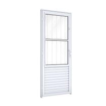 Porta Aluminio Giro Postigo Grade 215 X 85 X 6,5 Cm D Riobra