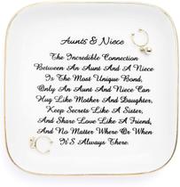 Porta-anéis Trinket Dish Ring Holder PUDDING CABIN Tia, presentes da sobrinha