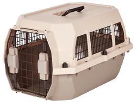 Porta-animais de estimação Amazon Basics Hard-Side, porta única, bege Porta-animais de estimação Amazon Basics Hard-Side, porta única, bege