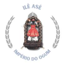 Porta axé resina orixá xangô africano 20cm