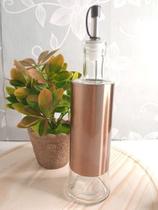 Porta Azeite 300ml Vidro Revestido Aço Inox Rosê - Hauskraft 7905
