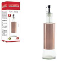 Porta Azeite 300ml Vidro Revestido Aço Inox Rosê - Haüskraft REF: 001RG