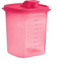 Porta azeite, óleo, farinha 1 litros vermelha da tupperware