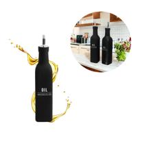 Porta Azeite Vinagre De Vidro Com Inox Galheteiro