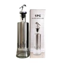 Porta Azeite Vinagre Galheteiro Vidro Aço Inox Com Dosador Porta Azeite Vinagre Galheteiro Vidro Aço Inox Com Dosador