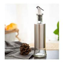 Porta Azeite Vinagre Galheteiro Vidro Aço Inox Com Dosador Porta Azeite Vinagre Galheteiro Vidro Aço Inox Com Dosador