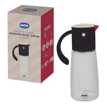 Porta Azeite Vinagre Óleo Galheteiro Passarinho 380ml Preto Mor