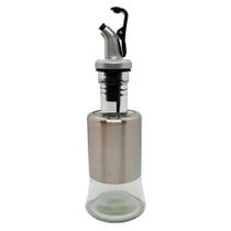 Porta Azeite Vinagre óleo Inox E Vidro Bico Dosador 200ml