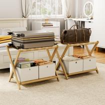 Porta-bagagens oakvivo Pacote de 2 com 4 caixas de armazenamento de bambu