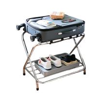 Porta-bagagens USTECH Double Rack - Rack de bagagem cromado Porta-bagagens USTECH Double Rack - Rack de bagagem cromado