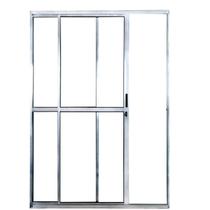 Porta balcão 2 folhas 2,10x1,20 com fechadura no alumínio brilhante Porta balcão 2 folhas 2,10x1,20 com fechadura no alumínio brilhante