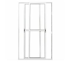 Porta Balcão 2 folhas Vidro com Trinco Alumínio Branco ou Preto Linha 25 Suprema