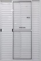 Porta Balcão 3 folhas aluminio branco C/trinco 2,10x1,50