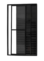 Porta Balcão 3 Folhas com Trinco Alumínio Brilhante, Branco ou Preto Linha 20 Normatizada Porta Balcão 3 Folhas com Trinco Alumínio Brilhante, Branco ou Preto Linha 20 Normatizada