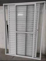 Porta Balcão 3 Folhas Moveis com Fechadura Linha Suprema Branca.