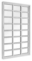 Porta Balcão 3 Folhas Moveis Travessa com Fechadura L25 Branca