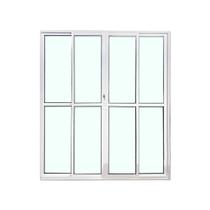 Porta Balcão 4 Folhas Vidro Alumínio Branco Linha 25 Brecorimo