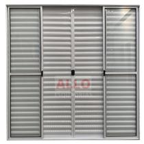 Porta Balcao 6 Folhas 2,10x1,50 Branca Com Trinco Porta Balcao 6 Folhas 2,10x1,50 Branca Com Trinco