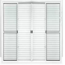 Porta Balcão 6 Folhas 210x200 Branco C/Trinco