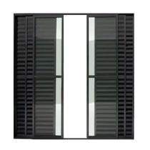 Porta Balcão 6 folhas com Trinco Alumínio Brilhante, Branco ou Preto Linha 20 Normatizada Porta Balcão 6 folhas com Trinco Alumínio Brilhante, Branco ou Preto Linha 20 Normatizada