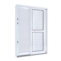 Porta Balcão de Aço 214 x 150 x 16 cm Flex 3 Folhas Esquerda Riobras Pronta