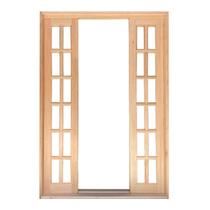 Porta Balcão de Correr de Madeira Padrão Cedro Quadriculada Reto Esquadrias Longo - 2.15 (A) X 1.20 (L)