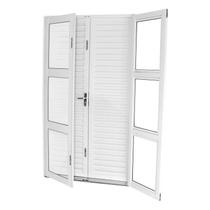 Porta Balcão em Aço Branco 215x120x14 cm 4 Folhas VL Ideal CRV