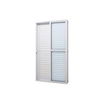 Porta Balcão em Alumínio Branco Duraline Fix 210x150x11,8cm 3 Folhas Direita Jap Porta Balcão em Alumínio Branco Duraline Fix 210x150x11,8cm 3 Folhas Direita Jap