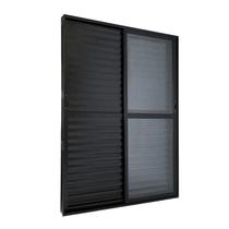 Porta balcao l25 3 folhas preta 2,10 x 2,00