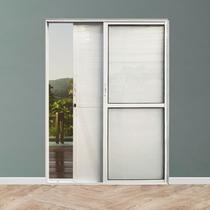 Porta Balcão Lambril 3 Folhas Alumínio 210x160cm Veneza Branco Porta Balcão Lambril 3 Folhas Alumínio 210x160cm Veneza Branco