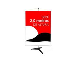 Porta Banner 2 Metros Em Alumínio Tripé Pedestal Pn1200