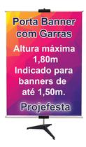 Porta Banner Com Garra 1,80M Tripé Pedestal Base Desmontável