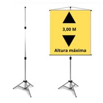 Porta banner de exposição 1,80m em Aluminio - Shope Brasil