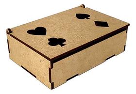 Porta Baralho Mini Caixa De Madeira C/ Tampa Cartas 10x7x3cm Porta Baralho Mini Caixa De Madeira C/ Tampa Cartas 10x7x3cm