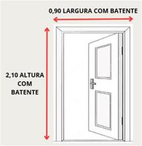 Porta basculante 2,10 x 0,90 esquerda alumínio branco