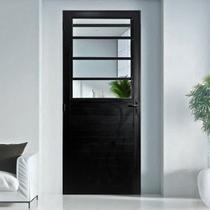 Porta Basculante Lambril Alumínio 2,10 X 70 Lado Direito Preto