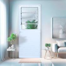 Porta Basculante Lambril Alumínio 2,10 X 80 Branco Abertura Esquerda
