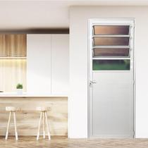 Porta Basculante Lambril de Alumínio 210 X 70cm Linha 25 Lado Direito Esquadrias Bergamo