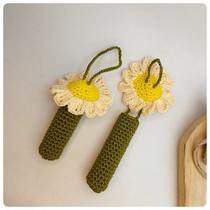 Porta Batom/Isqueiro Cogumelo Flor Crochê Algodão Fashion