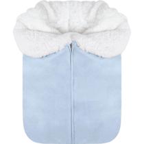 Porta Bebê Hug Forrado Com Lã de Carneirinho Azul Claro