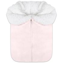 Porta Bebê Hug Forrado Com Lã De Carneirinho Rosa Claro Porta Bebê Hug Forrado Com Lã De Carneirinho Rosa Claro