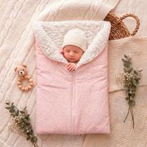 Porta Bebê Menina Estampado Floral Plush Carneirinho Inverno Porta Bebê Menina Estampado Floral Plush Carneirinho Inverno