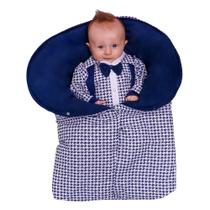 Porta Bebê Saco de Dormir Inverno 100% Algodão Aconchego Baby Branco