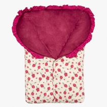 Porta Bebê Saco de Dormir Inverno 100% Algodão Aconchego Floral Marsala Porta Bebê Saco de Dormir Inverno 100% Algodão Aconchego Floral Marsala