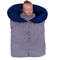Porta Bebê Saco De Dormir Menino Quentinho Toque Básico Marinho